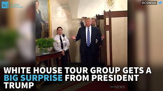 White House Tour Group Gets A Big Surprise From President Trump