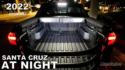 AT NIGHT: 2022 Hyundai Santa Cruz SEL Premium - Interior & Exterior Lighting Overview