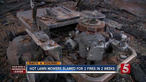 Fire Crews Warn About Fire Danger from Hot Lawn Mowers