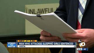 Man sentenced for assaulting girls as they slept