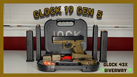 Glock 19 Gen 5 unboxing in the Flat Dark Earth Color [Glock 43X Giveaway🔫]
