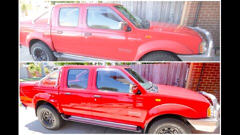 Red Oxidised Paint Before & After #shorts