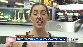 Travelers fly to Las Vegas to get away from family for the holidays
