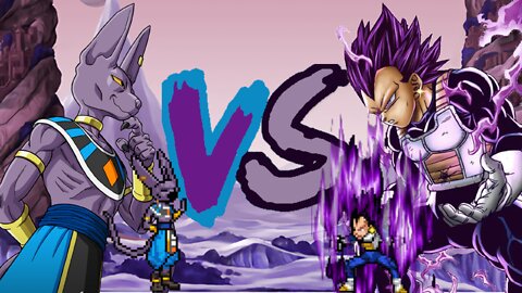 Vegeta Ultra Ego vs Beerus (Dragon Ball Super) | JUS | MUGEN