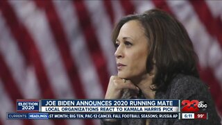 Local reactions to Joe Biden choosing Kamala Harris as his running mate.