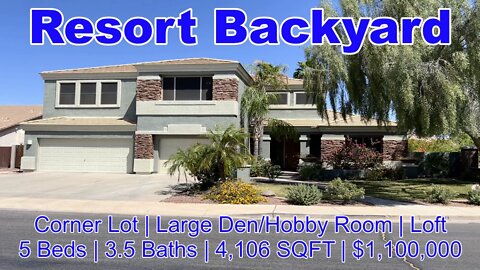 Backyard Resort | Corner Lot | Large Den/Hobby Room | Loft | 5 Beds | 3.5 Baths | 4,106 SQFT