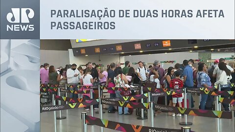 Aeroportos do RJ têm longas esperas com a greve dos aeronautas