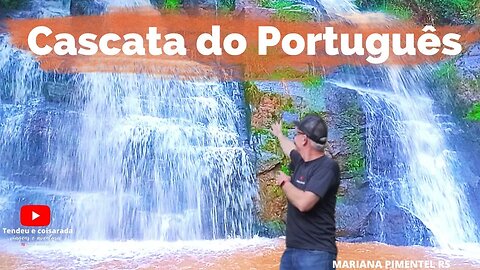 CASCATA do PORTUGUÊS CAMPING - Mariana Pimentel | RS | Parte 01 Domingo de muito som alto!🔴 #cascata