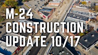 M-24 Construction Progress Oxford Michigan 10/17/2020