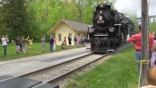 NKP 765 Run-By #1 Steam in the Valley at CVSR in Brecksville Ohio May 21, 2022
