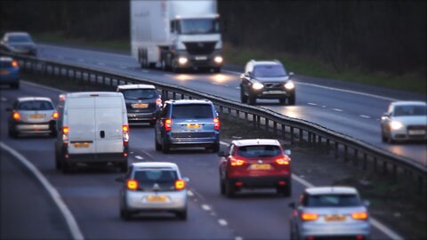 Different Kinds Of Vehicles On The Freeway