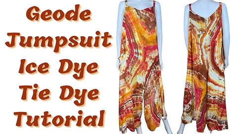 Tie-Dye Designs: Fabulous Fall Colors Rayon Geode Jumpsuit/Romper Ice Dye