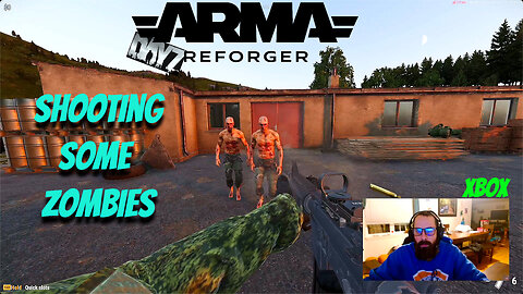Arma Reforger: PLXYABLE DayZ - Shooting some ZOMBIES *Series S 1080p*