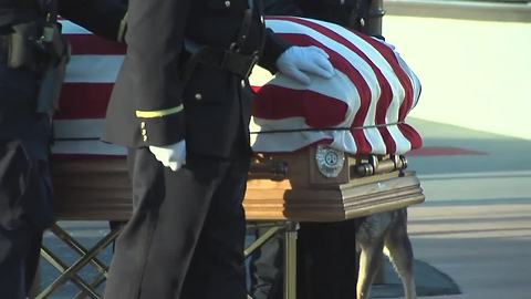 Deputy Jacob Pickett's body transferred to church for funeral