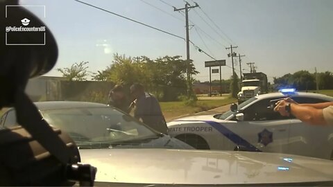 Arkansas Police | Van Buren - Multiple ASP Dashcams Show Pursuit of 2 Females And Officer Crash