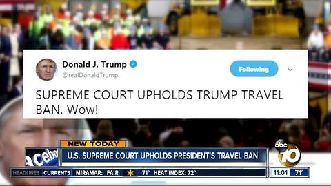 Supreme Court upholds Trump's travel ban