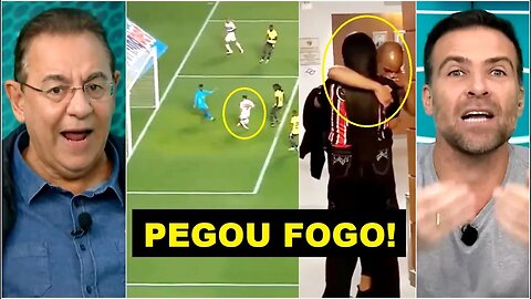 TRETA! "É RIDÍCULO VOCÊ FALAR ISSO!" Pilhado e Flavio DISCUTEM sobre Calleri e CHORO de Lucas Moura!