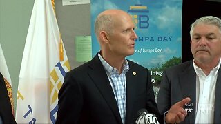 Sen. Rick Scott addresses coronavirus concerns at Port Tampa Bay