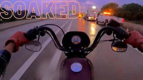 Outrunning the rain (didn’t make it) | Harley Davidson Sportster Iron 1200 (Pure Engine Sound)