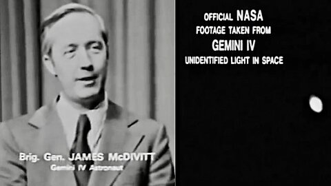 Gemini IV astronaut James McDivitt talks about his UFO sighting in space, June 4, 1965