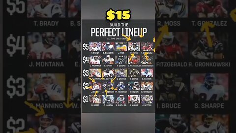 PFF Build the Perfect Team $15 Budget #nfl