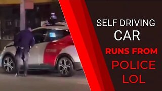 Self Driving Car Runs From The Police Caught On Video 😂🤣