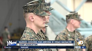 Marines honored for heroism in Las Vegas mass shooting