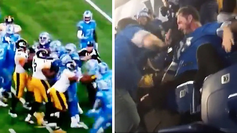 Lions & Steelers BRAWL On AND Off the Field