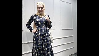 European and American Print Long Waist Dress Temperament | ʟɪɴᴋ ɪɴ ᴛʜᴇ ᴅᴇꜱᴄʀɪᴘᴛɪᴏɴ 👇 ᴛᴏ ʙᴜʏ