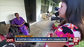 Clearwater man pleads for return of his stolen electric scooter