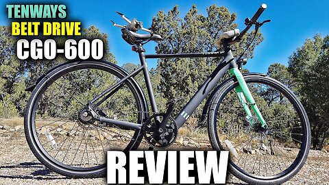 TENWAYS CGO600 Belt Drive E-Bike Review - DJI Mini 3 Pro Tracking & Crash Test!