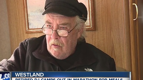 Retired radio DJ camps out in Marathon for Meals