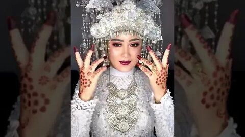 Tampil Cantik Dengan Busana Pengantin Adat Palembang Saat akad Nikah #shorts #short #shortvideo