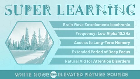 Super-Learning White Noise Isochronic 10.2Hz Study Focus Long-Term Memory