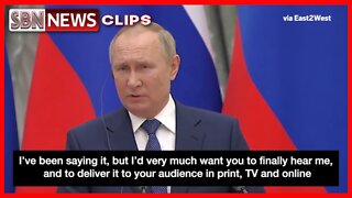 CENSORED IN THE WEST: WATCH VLADIMIR PUTIN THREATEN NUCLEAR WAR IN EUROPE - 6006