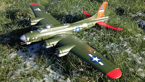 Near Crash on Cold Day with E-Flite UMX B-17 Flying Fortress WWII Bomber with AS3X Technology