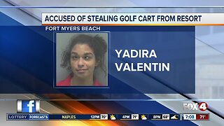 Woman accused of stealing golf cart from Fort Myers Beach resort