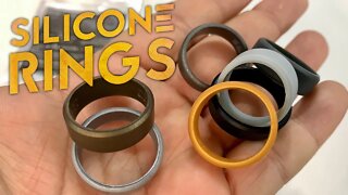 Angled Design Metallic Silicone Rings (7 Pack) by Saco Band Review