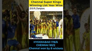 Chennai Super Kings Winning List #cricket #youtubeshorts #viral #ytshorts #chennaisuperkings