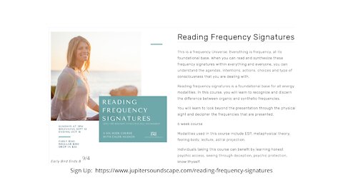 How To Synthesize/Read Frequency Signatures - #WorldPeaceProjects