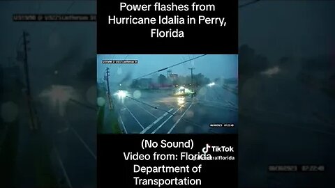 Power Surge during Hurricane Idalia in Perry, Florida
