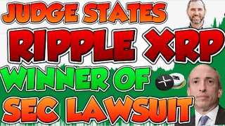 JUDGE DECLARES RIPPLE XRP AS WINNER AGAINST SEC LAWSUIT!! BREAKING NEWS!