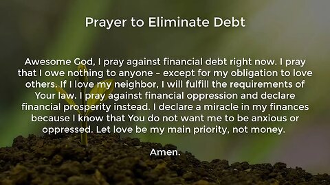 Prayer to Eliminate Debt (Miracle Prayer for Financial Help from God)