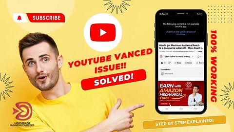 How To Fix Youtube Vanced not Working Problem | Youtube vanced not working | Problem Solved