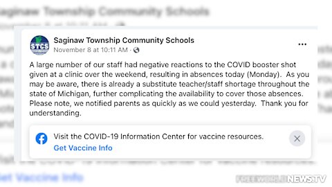 School Shuts Down After “Large Number of Staff” Suffers Adverse Reactions from Covid Booster Jab