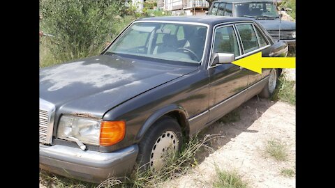 Mercedes Benz W126 - Cómo desmontar un retrovisor manual tutorial