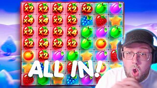 HUGE ALL IN WIN ON FRUIT PARTY BONUS BUY!