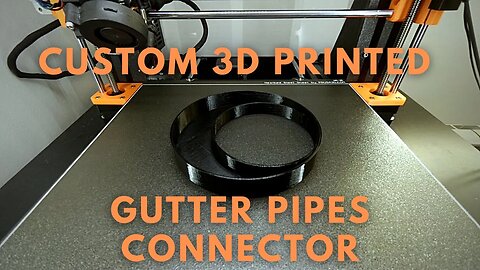 Custom 3D printed gutter pipes connector