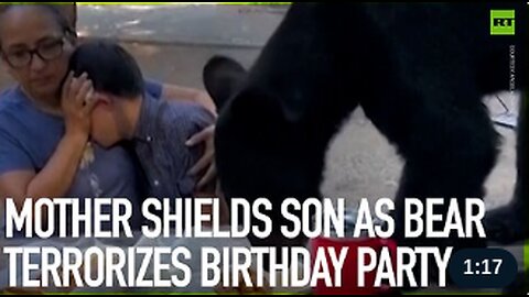 Mother shields son as bear terrorizes birthday party