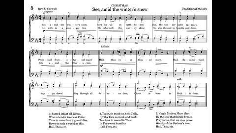 5. See, amid the winter's snow (St. Gregory Hymnal)